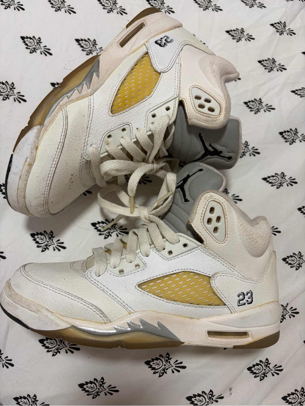 Air Jordan Kids' Retro 5 Sneakers - White